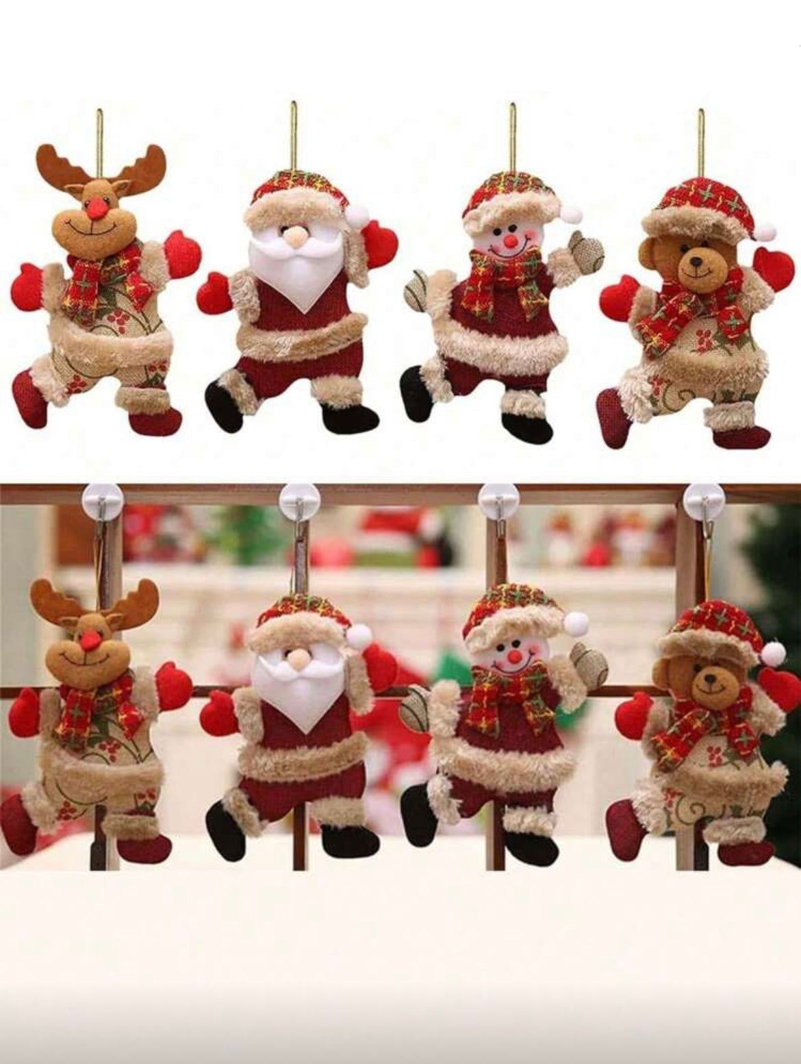 christmas tree pendant dolls big size (4 pcs)