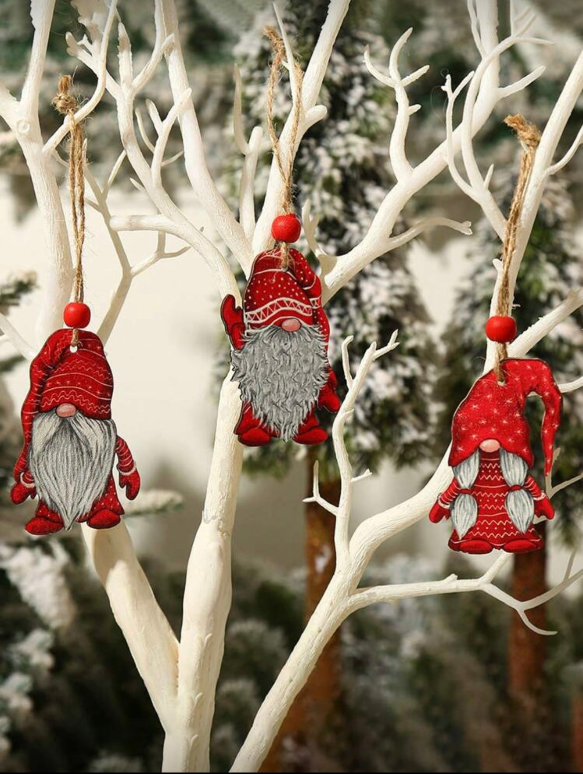 christmas gnome ornaments (12 pcs)