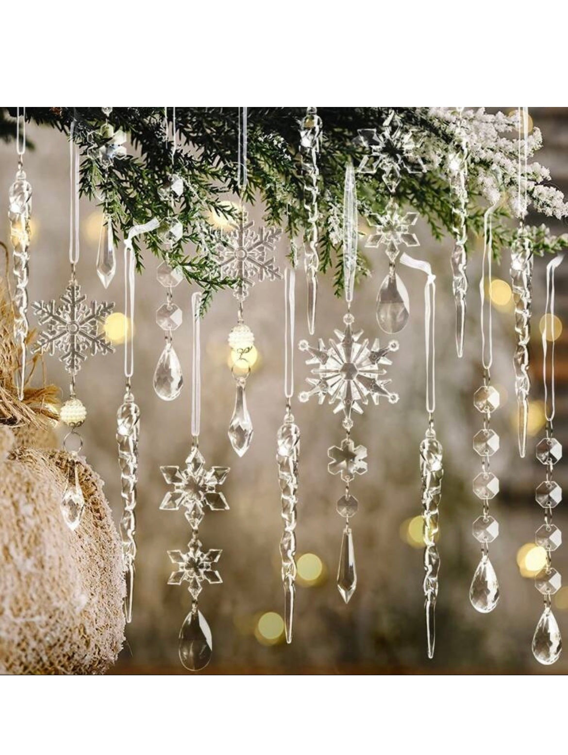 crystal tree ornaments (10 pcs)