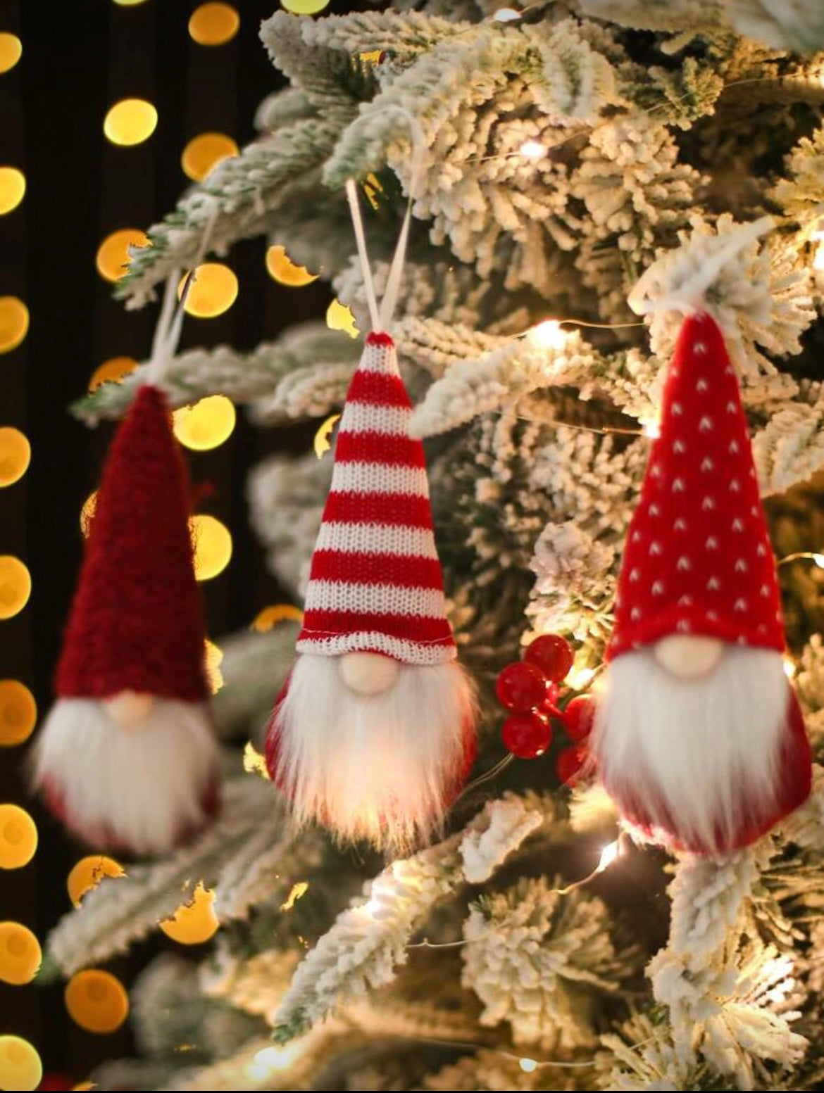 decorative gnome figure ornaments (3 pcs)