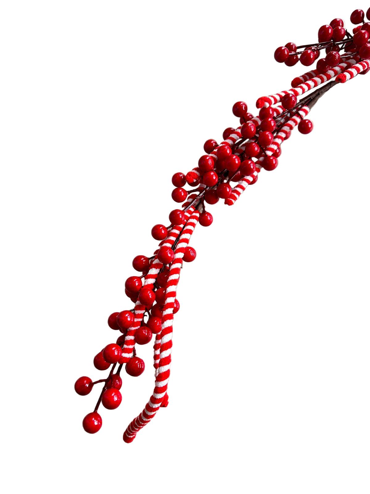 1.6 m Adjustable Candy Cane and Cranberry branch ornament