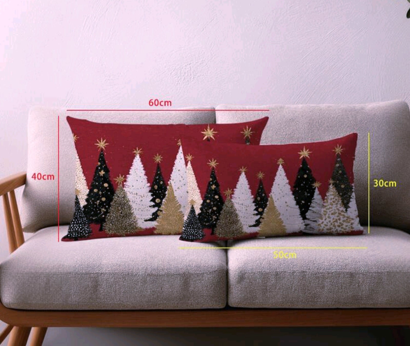 Printed Burgundy pillow covers